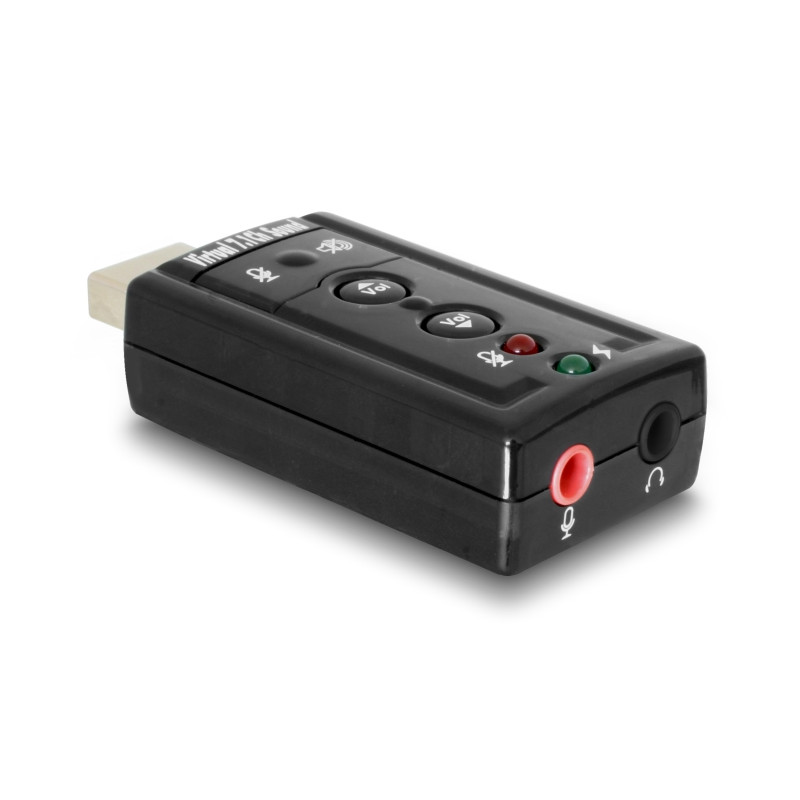 Delock Externer USB 2.0 Sound Adapter Virtual 7.1 - 24 bit / 96 kHz mit S/PDIF