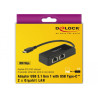 Delock USB Type-C™ Netzwerk Adapter Gigabit LAN 2 x RJ45