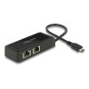 Delock USB Type-C™ Netzwerk Adapter Gigabit LAN 2 x RJ45