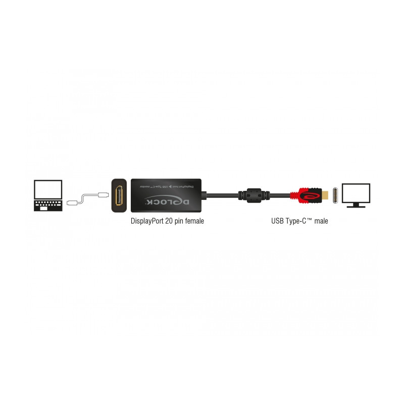 Delock DisplayPort Adapter für einen USB Type-C™ Monitor 4K 60 Hz
