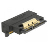 Delock Adapter SATA 22 Pin Buchse mit Einrastfunktion zu Stecker - gewinkelt unten