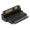 Delock Adapter SATA 22 Pin Buchse mit Einrastfunktion zu Stecker - gewinkelt unten