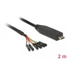 Delock Konverter USB Type-C™ 2.0 Stecker zu TTL (3,3 V) 6 Pin Pfostenbuchse einzeln 2,0 m