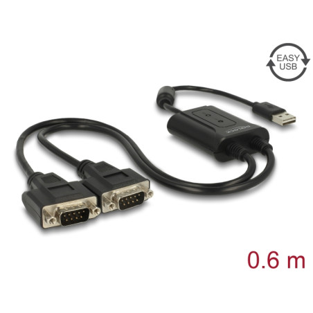 Delock USB 2.0 auf 2 x Seriell RS-232 Adapter