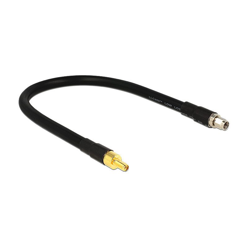 Delock Antennenkabel RP-SMA Stecker - RP-SMA Buchse CFD400 LLC400 0,4 m low loss