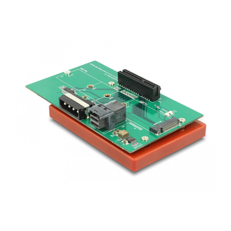 Delock U.2 SFF-8643 Adapter zu PCIe x4 oder M.2 Key M Slot mit Befestigungsplatte