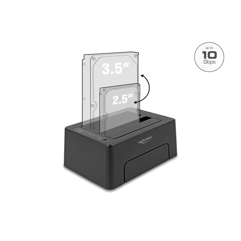 Delock USB Type-C™ 10 Gbps Dockingstation für 2 x SATA HDD / SSD mit Klon Funktion