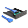 Delock Front Panel 3.5" USB 5 Gbps 1 x USB Type-C™ + 1 x USB Typ-A