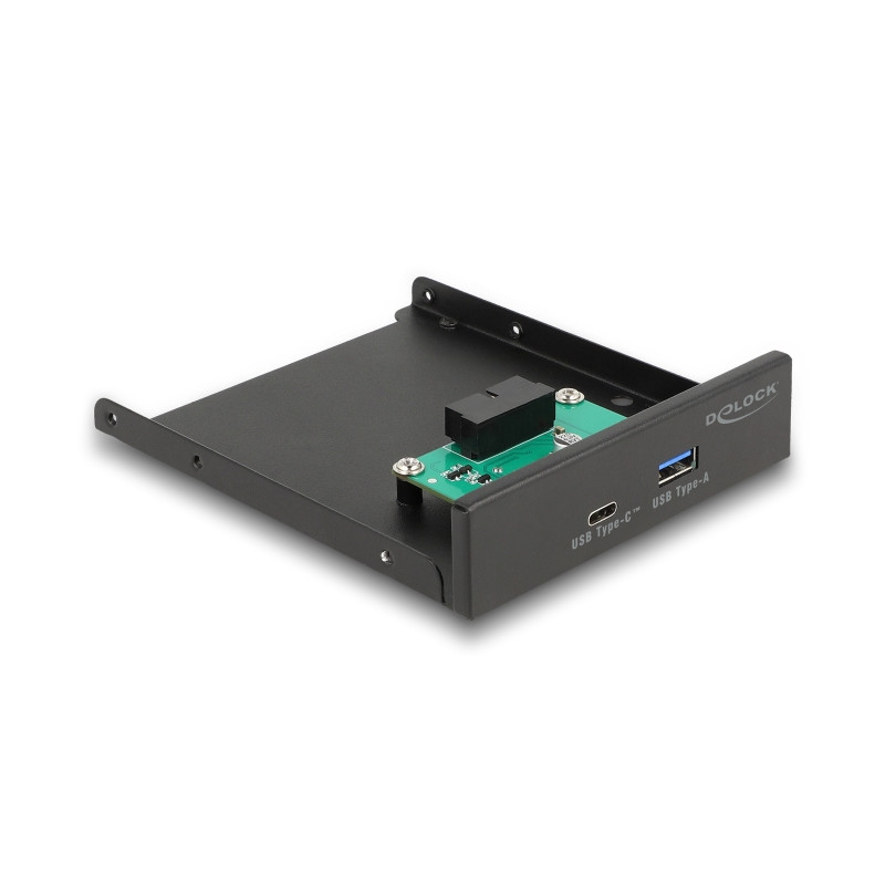 Delock Front Panel 3.5" USB 5 Gbps 1 x USB Type-C™ + 1 x USB Typ-A