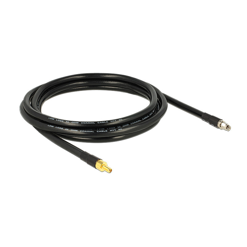 Delock Antennenkabel RP-SMA Stecker - RP-SMA Buchse CFD400 LLC400 3 m low loss