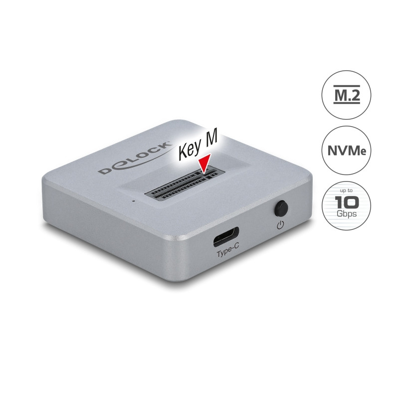 Delock M.2 Dockingstation für M.2 NVMe PCIe SSD mit USB Type-C™ Buchse