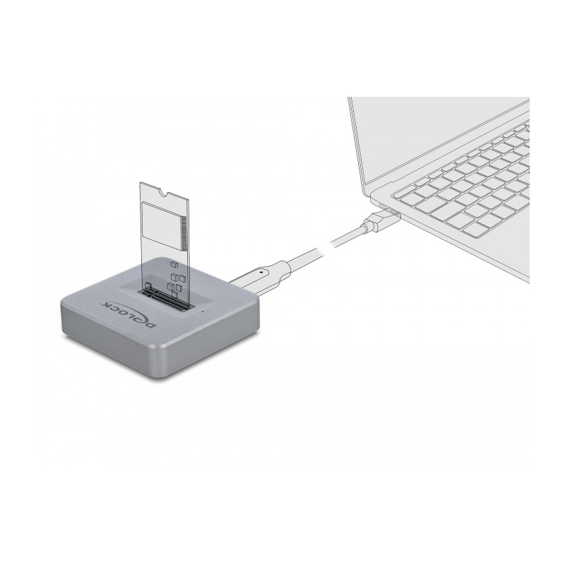 Delock M.2 Dockingstation für M.2 NVMe PCIe SSD mit USB Type-C™ Buchse