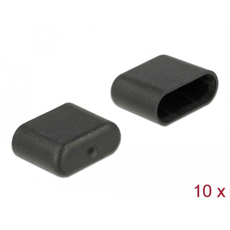 Delock Staubschutz für USB Type-C™ Stecker 10 Stück schwarz