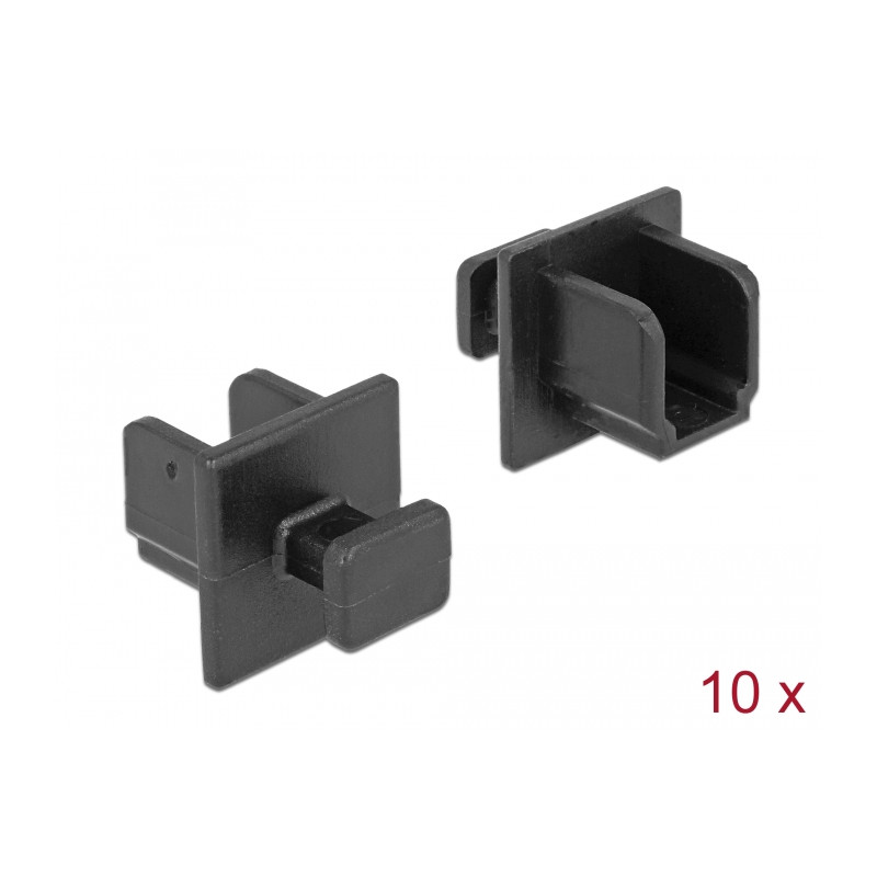 Delock Staubschutz für USB 3.0 Typ-B Buchse mit Griff 10 Stück schwarz