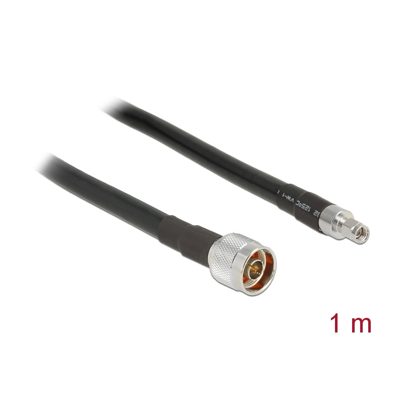 Delock Antennenkabel N Stecker - RP-SMA Stecker CFD400 LLC400 1 m low loss