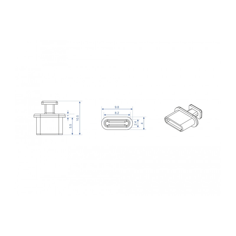 Delock Staubschutz für USB Type-C™ Buchse mit Griff 10 Stück schwarz