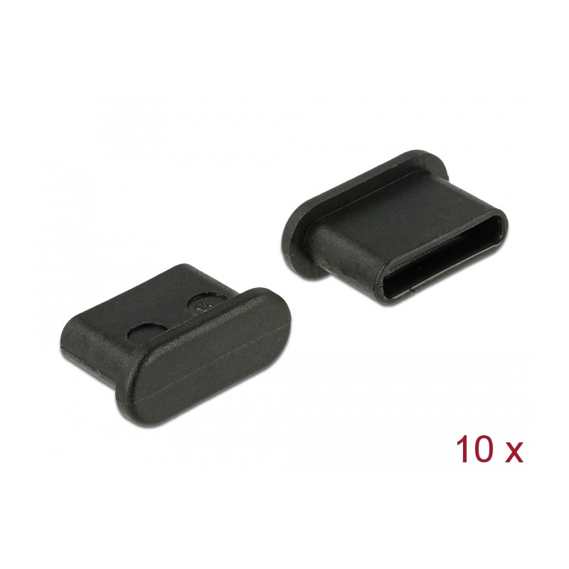 Delock Staubschutz für USB Type-C™ Buchse ohne Griff 10 Stück schwarz