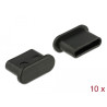 Delock Staubschutz für USB Type-C™ Buchse ohne Griff 10 Stück schwarz