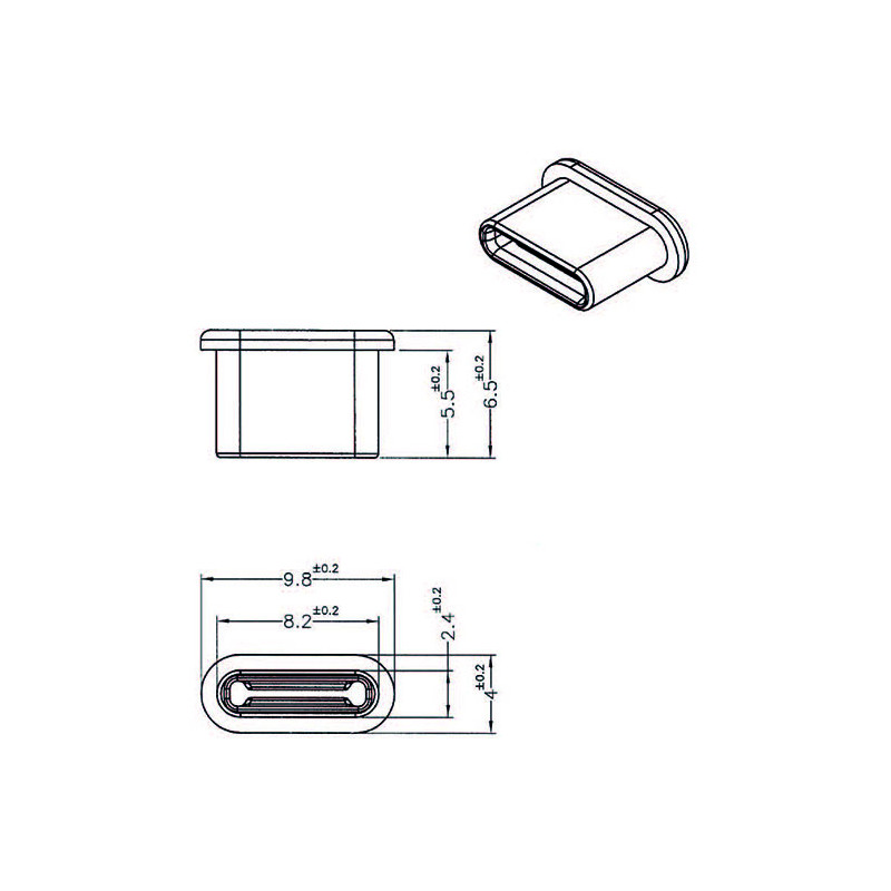 Delock Staubschutz für USB Type-C™ Buchse ohne Griff 10 Stück schwarz