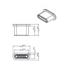 Delock Staubschutz für USB Type-C™ Buchse ohne Griff 10 Stück schwarz
