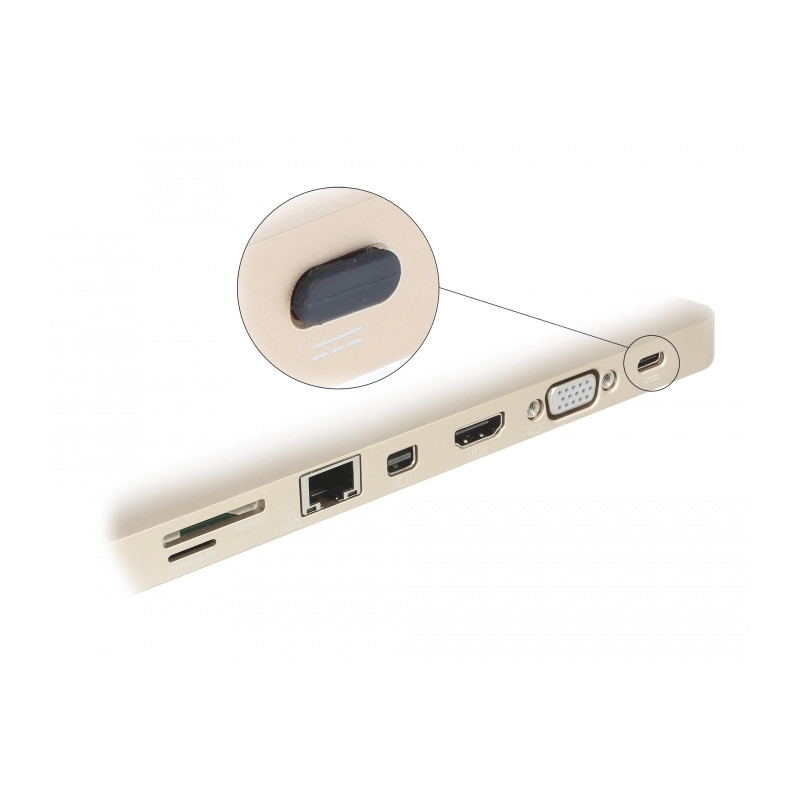 Delock Staubschutz für USB Type-C™ Buchse ohne Griff 10 Stück schwarz