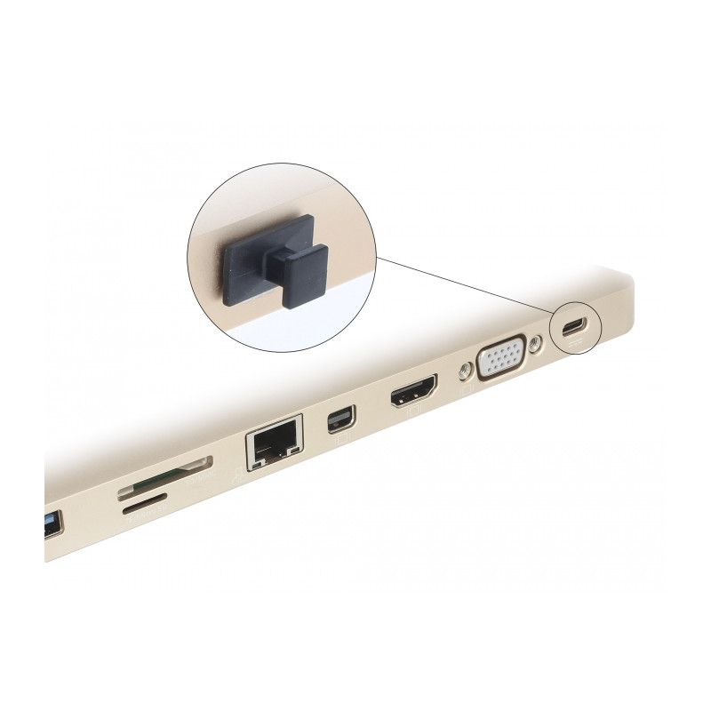 Delock Staubschutz für USB Type-C™ Buchse mit großem Griff 10 Stück schwarz