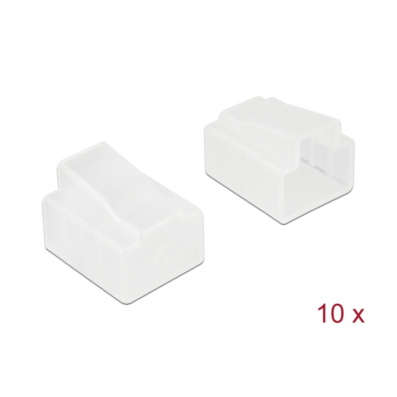Delock Staubschutz für RJ45 Stecker 10 Stück transparent
