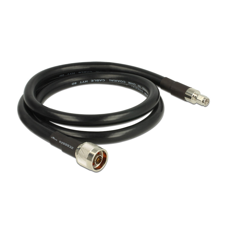 Delock Antennenkabel N Stecker - RP-SMA Stecker CFD400 LLC400 1 m low loss