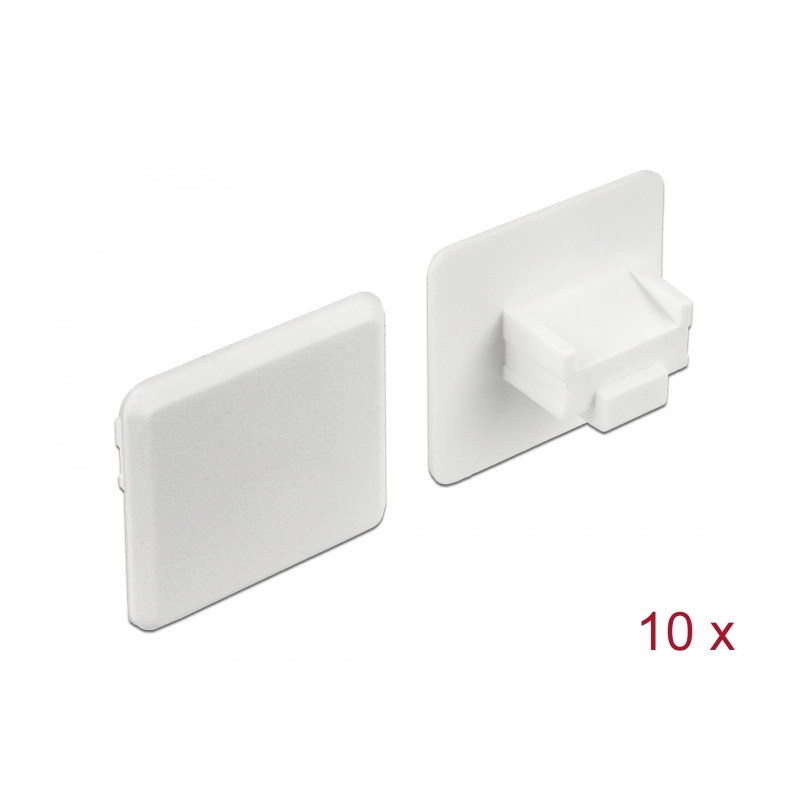 Delock Staubschutz für RJ45 Buchse ohne Griff 10 Stück weiß