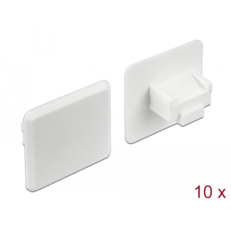 Delock Staubschutz für RJ45 Buchse ohne Griff 10 Stück weiß