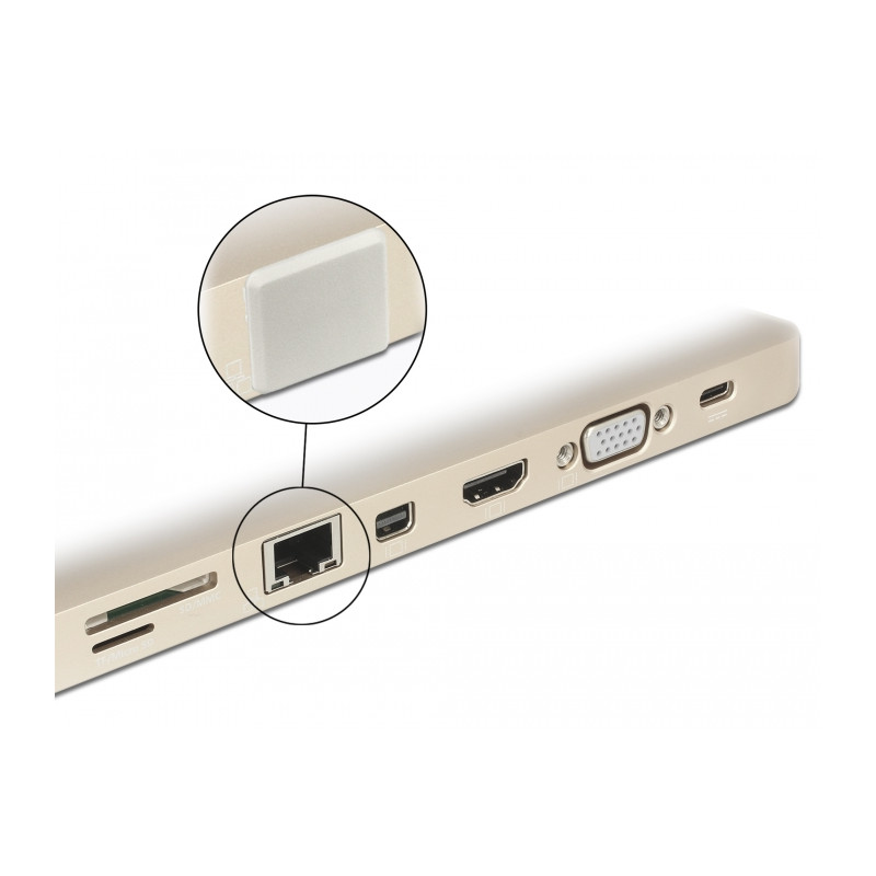 Delock Staubschutz für RJ45 Buchse ohne Griff 10 Stück weiß