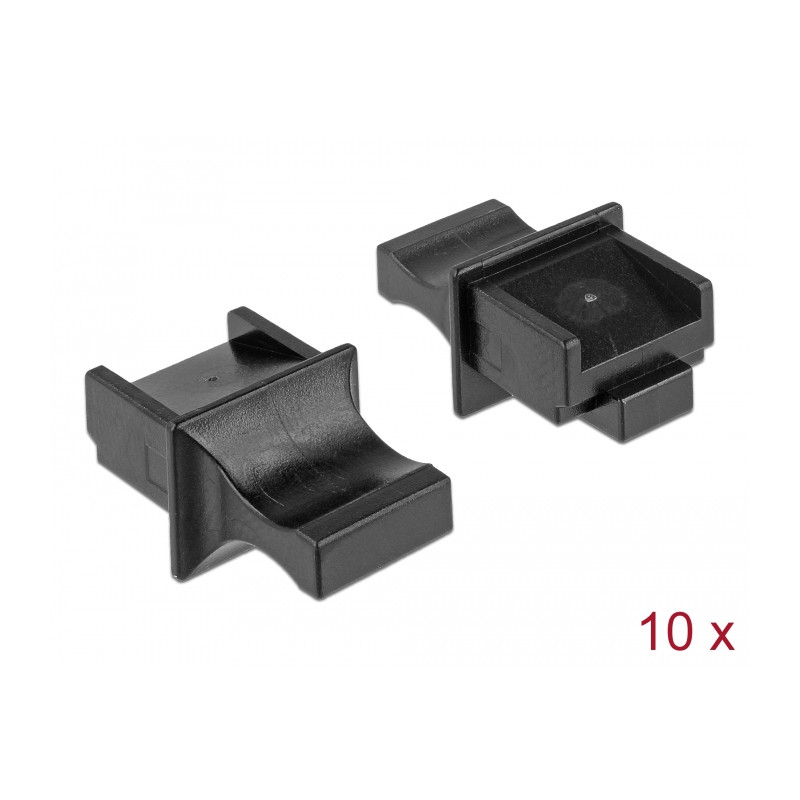 Delock Staubschutz für RJ45 Buchse mit Griff 10 Stück schwarz