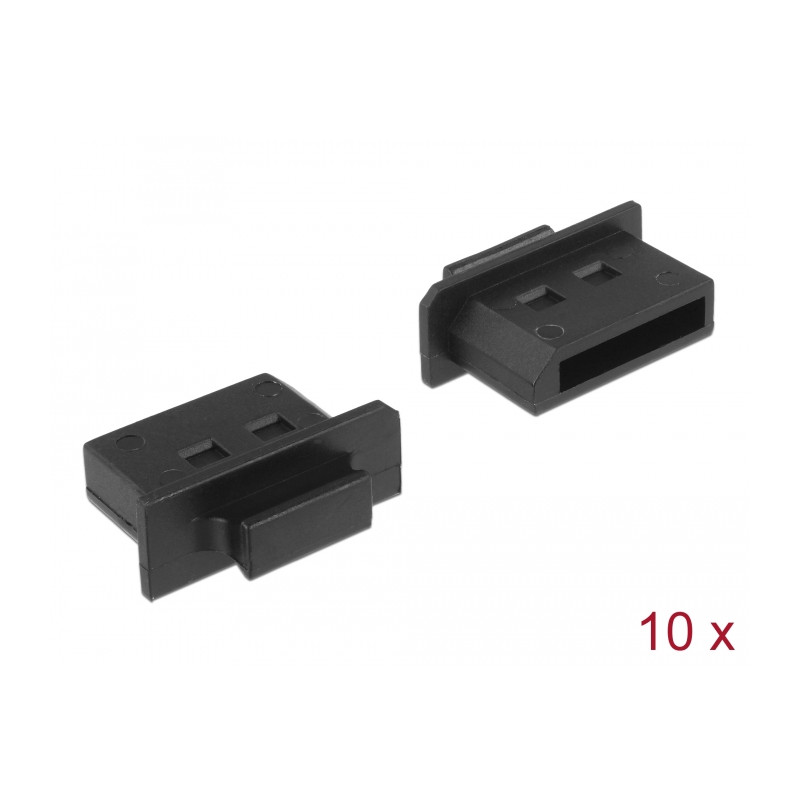 Delock Staubschutz für DisplayPort Buchse mit Griff 10 Stück schwarz