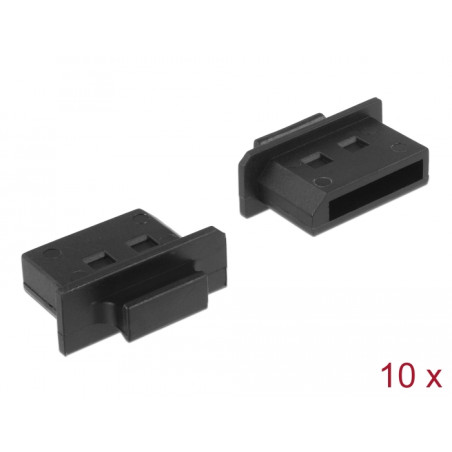 Delock Staubschutz für DisplayPort Buchse mit Griff 10 Stück schwarz