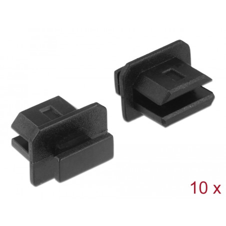 Delock Staubschutz für mini DisplayPort Buchse mit Griff 10 Stück schwarz