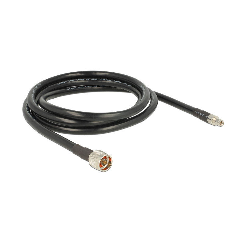 Delock Antennenkabel N Stecker - RP-SMA Stecker CFD400 LLC400 2 m low loss