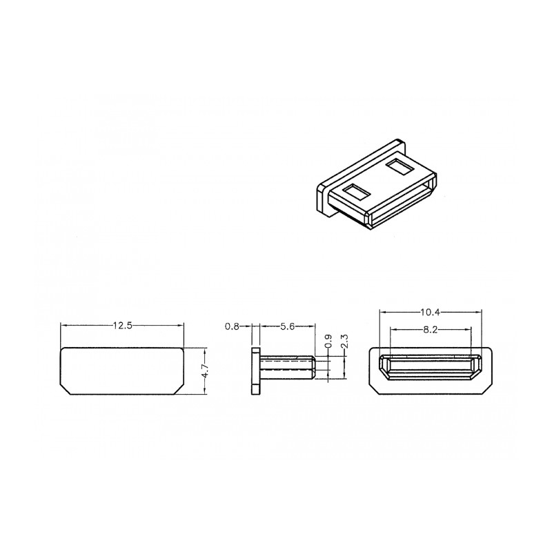Delock Staubschutz für HDMI mini-C Buchse ohne Griff 10 Stück schwarz