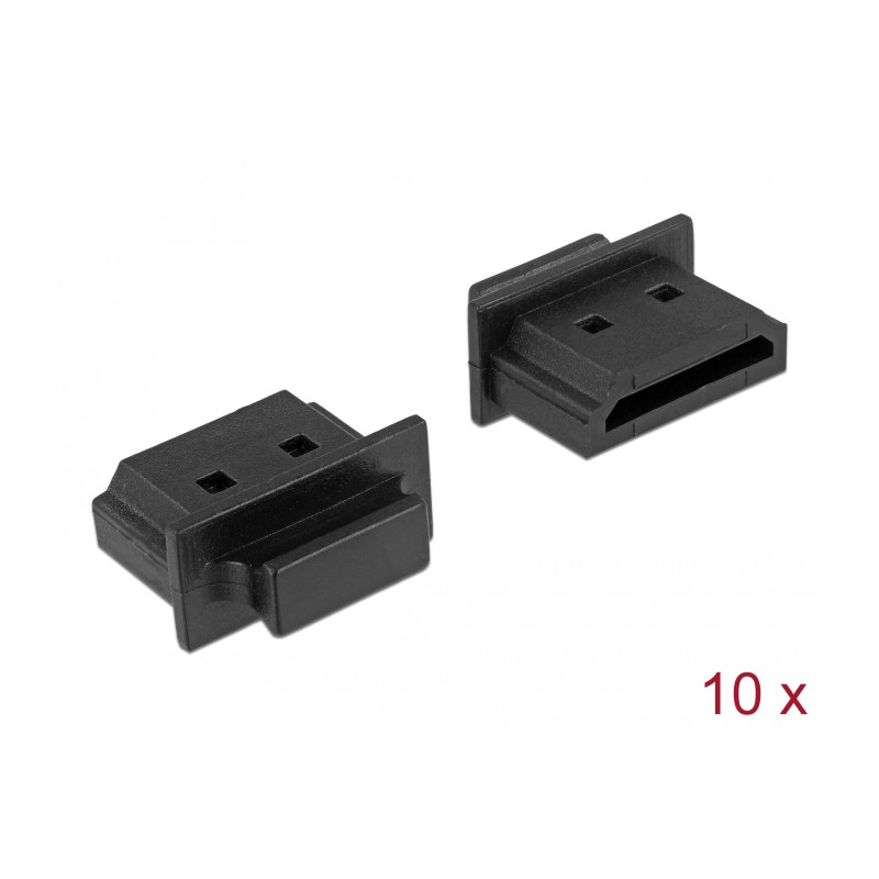 Delock Staubschutz für HDMI-A Buchse mit Griff 10 Stück schwarz