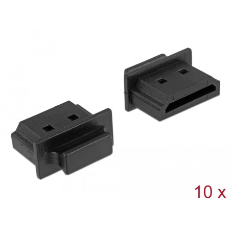 Delock Staubschutz für HDMI-A Buchse mit Griff 10 Stück schwarz