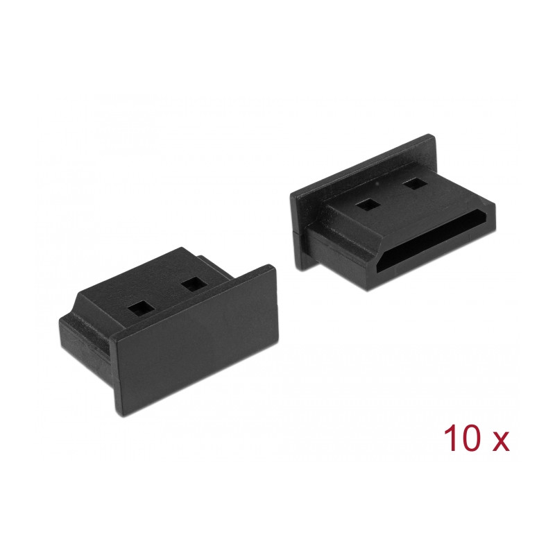 Delock Staubschutz für HDMI A Buchse ohne Griff 10 Stück schwarz