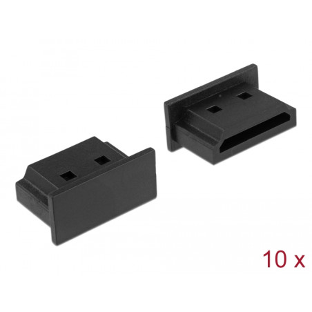 Delock Staubschutz für HDMI A Buchse ohne Griff 10 Stück schwarz