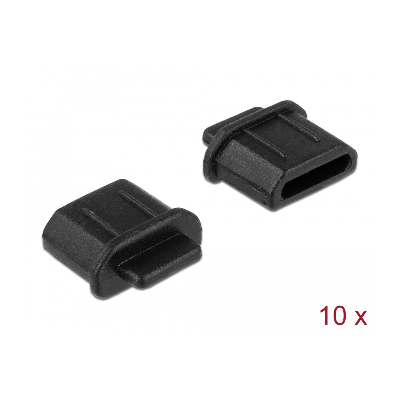 Delock Staubschutz für HDMI micro-D Buchse mit Griff 10 Stück schwarz