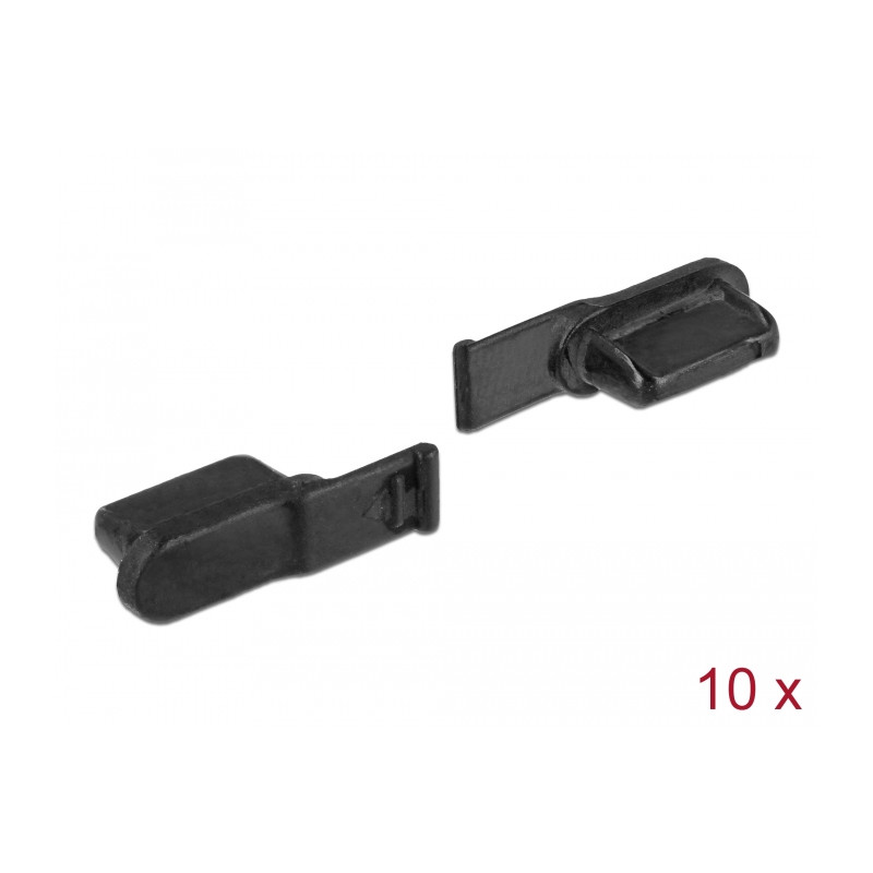 Delock Staubschutz für Lightning™ Buchse 10 Stück schwarz