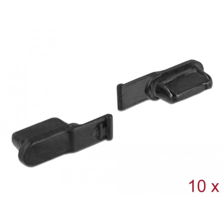 Delock Staubschutz für Lightning™ Buchse 10 Stück schwarz