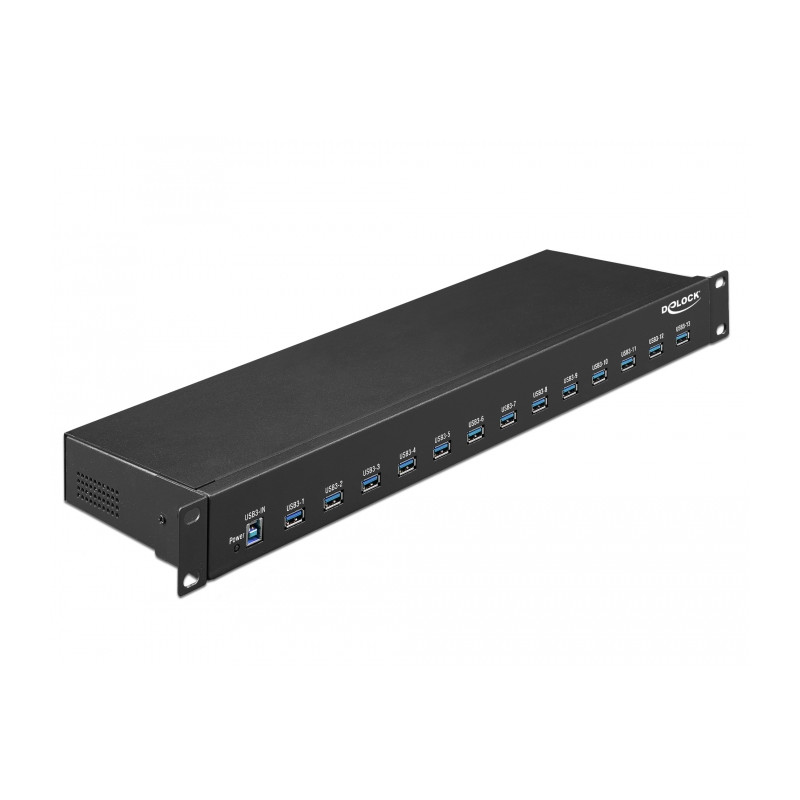Delock 19″ Industrie Hub 13 x USB 5 Gbps Typ-A