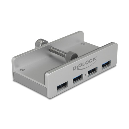 Delock Externer USB 3.0 4 Port Hub mit Feststellschraube