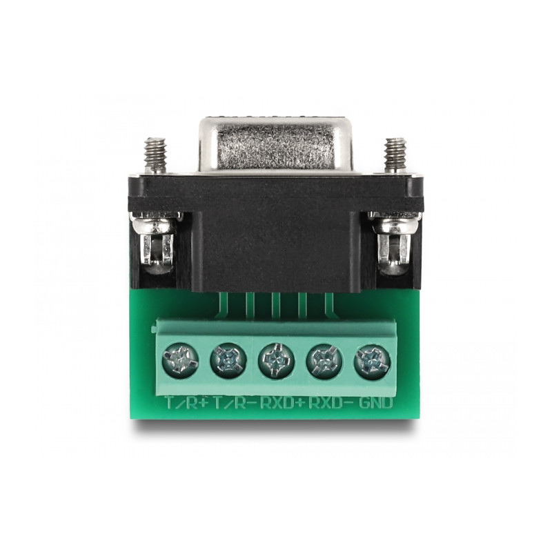 Delock Adapter USB Typ-A zu Seriell RS-422/485 DB9 mit Überspannungsschutz 600 W und erweiterter Temperaturbereich