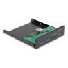 Delock Front Panel 3.5″ USB 5 Gbps 1 x USB Type-C™ + 2 x USB Typ-A + SD und Micro SD Slot