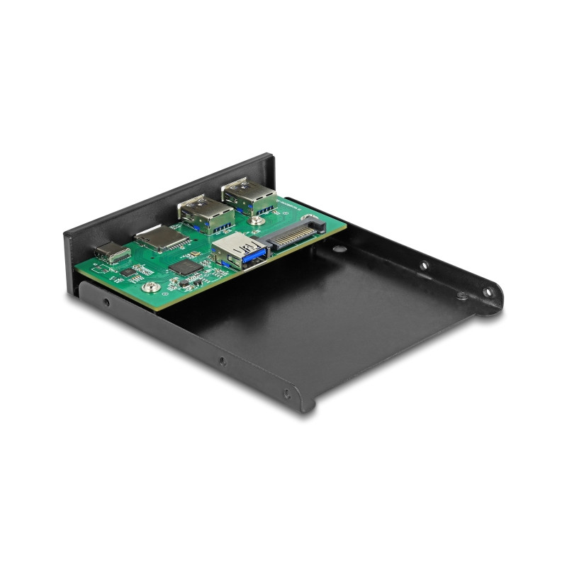 Delock Front Panel 3.5″ USB 5 Gbps 1 x USB Type-C™ + 2 x USB Typ-A + SD und Micro SD Slot