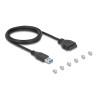 Delock Front Panel 3.5″ USB 5 Gbps 1 x USB Type-C™ + 2 x USB Typ-A + SD und Micro SD Slot